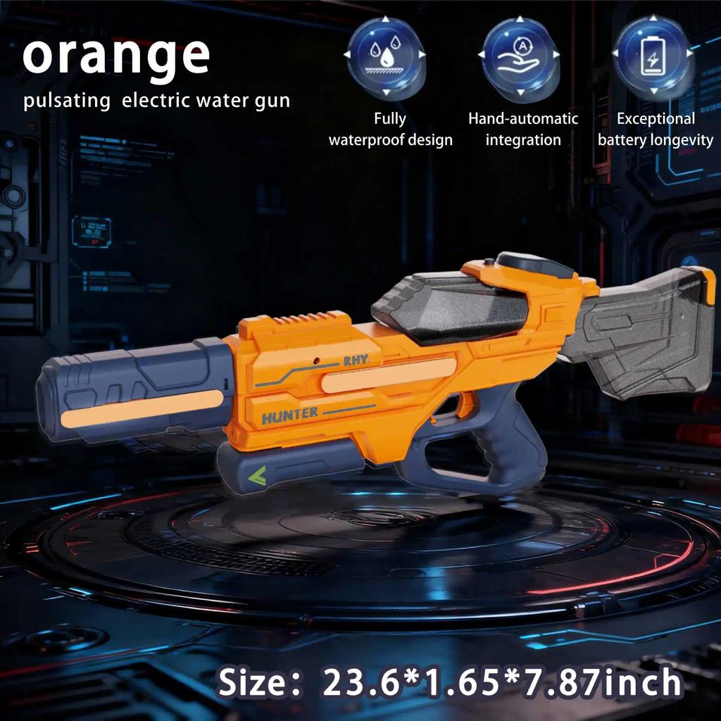 Electric Water Gun Pulse Continuous Firing Watergun Large Capacity Squirt Gun Integrated Manual And Automatic Water Gun Pool Toy