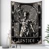 Tarot Psychedelic Scene Art Tapestry Occult Witchcraft Divination Wall Hanging Hippie Boho Decor Bedroom Home Decor