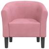 Vidaxl Club Armchair, Pink, Upholstered In Velvet