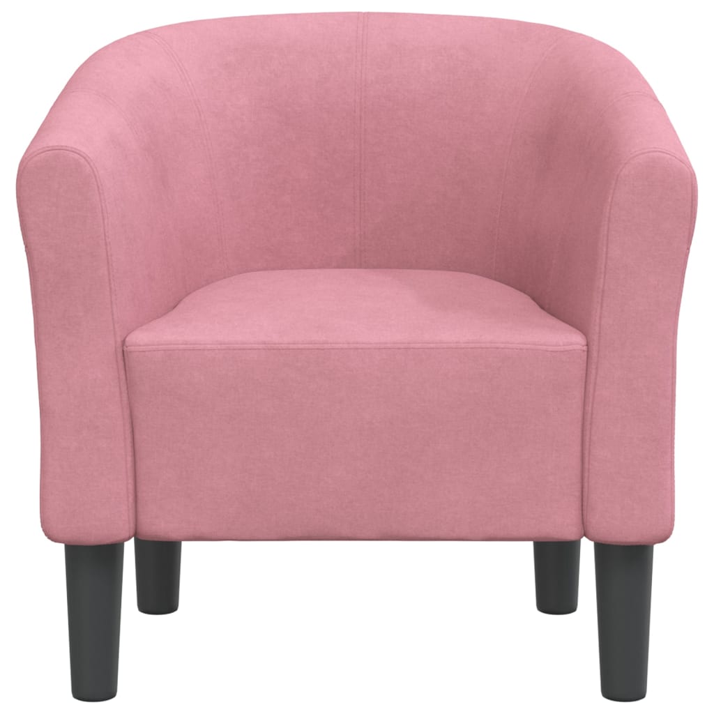 Vidaxl Club Armchair, Pink, Upholstered In Velvet
