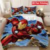 Anime Hero Characters Duvet Cover Set 2 Pieces, Microfiber Bedding Set with Zipper Closure 3D Comforter Cover with Pillowcases
