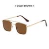 Fashion Metal Square Frame Women's Outdoor Sunglasses Classic Double Beam Glasses