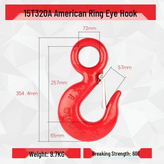 Universal Swivel Clevis Hook for Hoist Crane Rigging and Lifting