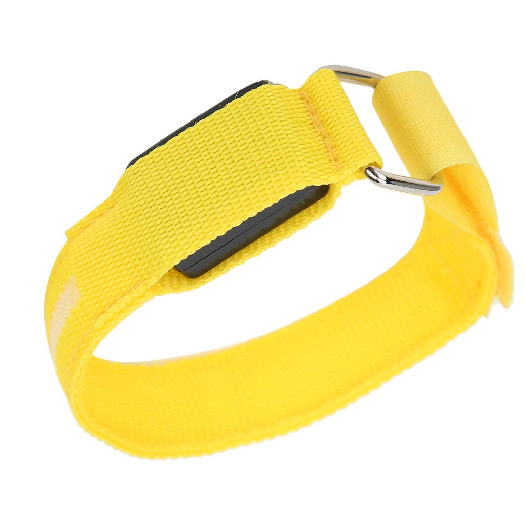 Outdoor Running LED Armband Adjustable Flashing Wristband Cycling Light Up BraceletYellow