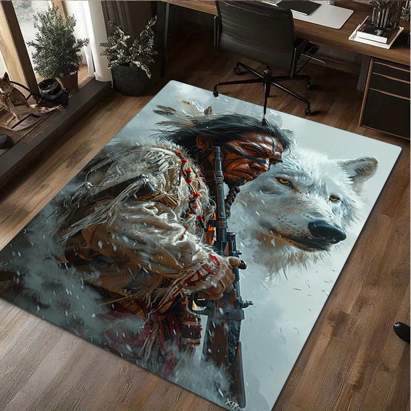 

1Pc Native American Rug - Home carpet Office Decorative Carpet For Living Room Bedroom Door Mat Floor Rug Computer Chair Area Rug 40x60cm( 15x23in )