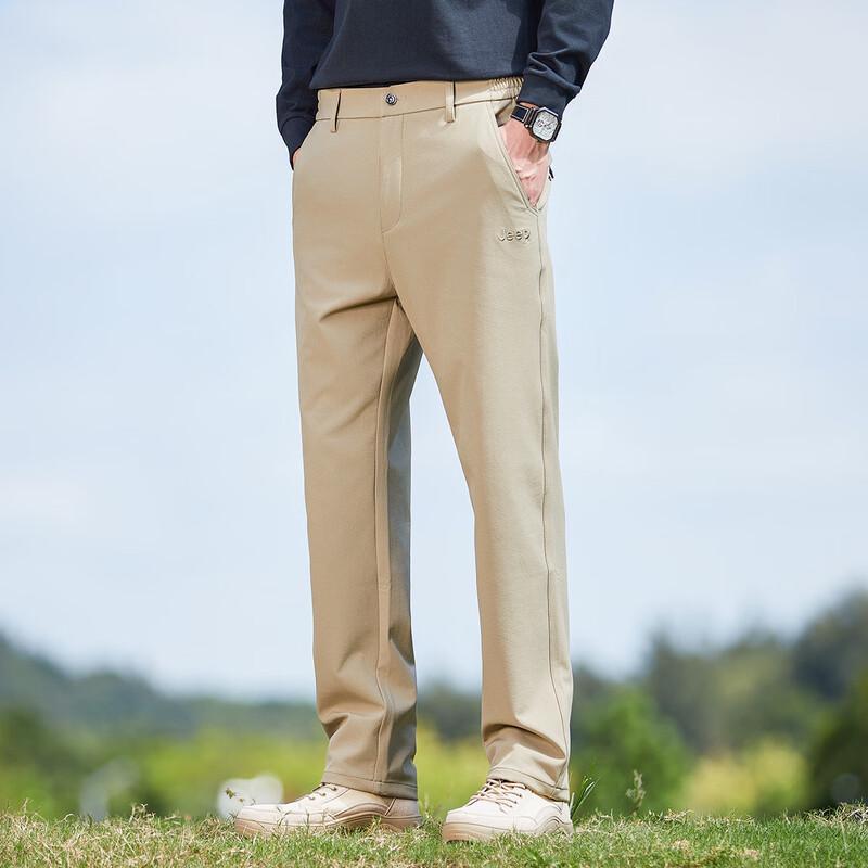 Jeep Men's Spring Autumn Casual Straight-Leg Cargo Pants