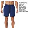 Men Shorts Adjustable Waist Drawstring Fake Two-Piece Design Moisture-Wicking Quick-Drying Running Sport Shorts