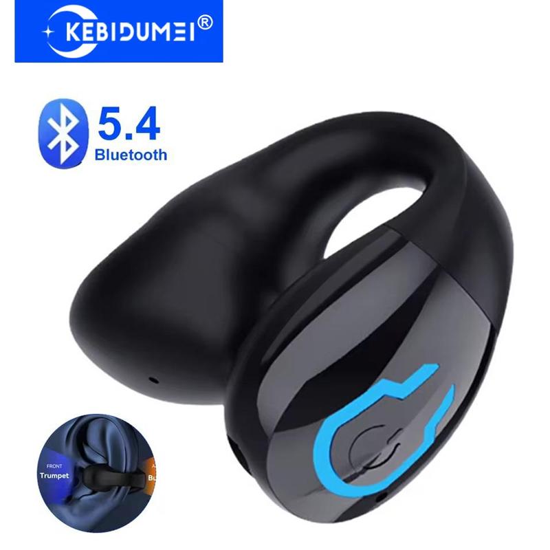 Bluetooth 5.4 Ohrhörer Kabelloser Kopfhörer Ohrclip Headset HiFi Stereo Geräuschunterdrückung Wasserdichter Ohrstöpsel