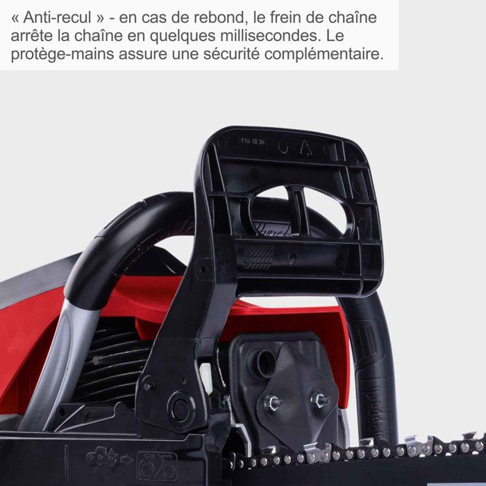 Tronçonneuse à essence - SCHEPPACH - PCS53 - Guide 53 cm - Moteur 38 cm³ - Système ProCut anti-recul