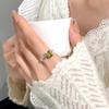 Popular S925 Whole Body Sterling Silver Natural Amethyst Citrine Topaz Colored Treasure Ring Women