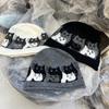 Retro Jacquard Cat Knitted Pullover Hat Female Autumn and Winter Street Show Face Small Ear Protection Wool Hat Trendy Cold Hat Male