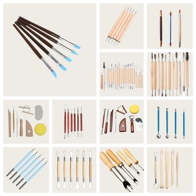 5-Piece Double-Headed Pottery Carving Tool Set for Kids - DIY Clay Sculpture Tools