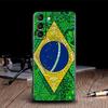Brazil Flag Silicone Case For Samsung S23 Ultra S24 5G S21 S20 FE Back Cover Galaxy S22 s23 S24 S10 Plus Case Brazilian Football