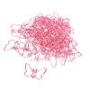 50Pcs Pink Butterflies Paperclip Cartoon Color Plating Innovative Cute Paperclips for Office Home