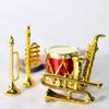 Toyvian Miniature Musical Instrument Set Plastic Saxophone Trumpet Drum Figurines Dollhouse Musical Instrument Models Ornament for Mini House Musical