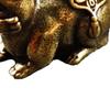 Vintage Realistic Brass Zodiac Animal Rabbit Miniature Keychain Pendant Car