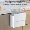Wall Mounted Non Punching Kitchen and Toilet Trash Can with Lid Hands Free Wall Mounted Trash Can Over Cabinet Lid Design