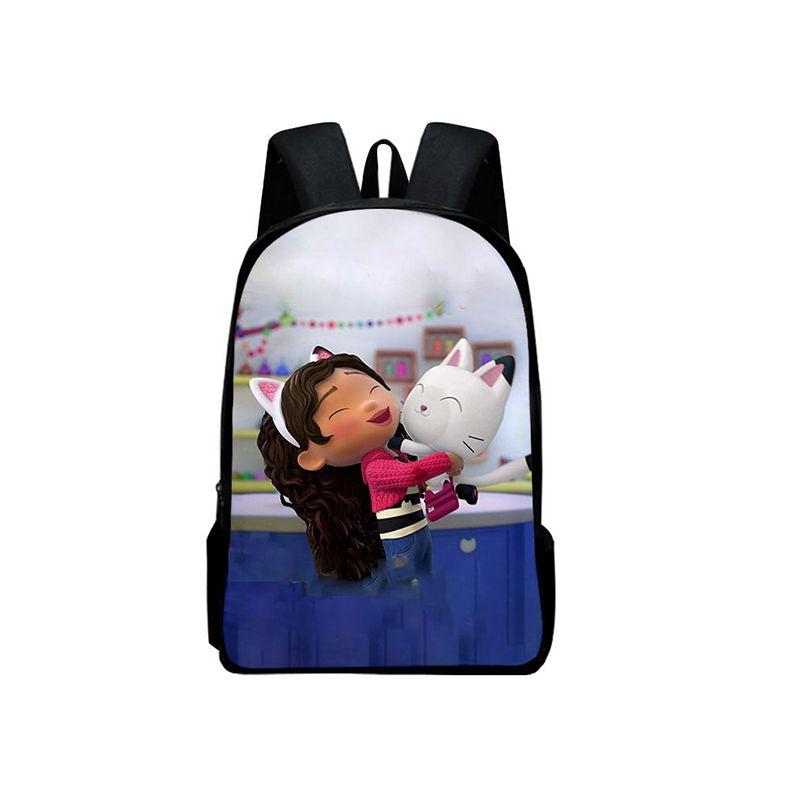 Gabbys Dollhouse Backpack Schoolbag Students Shoulder Bags Pencil Case Pouch