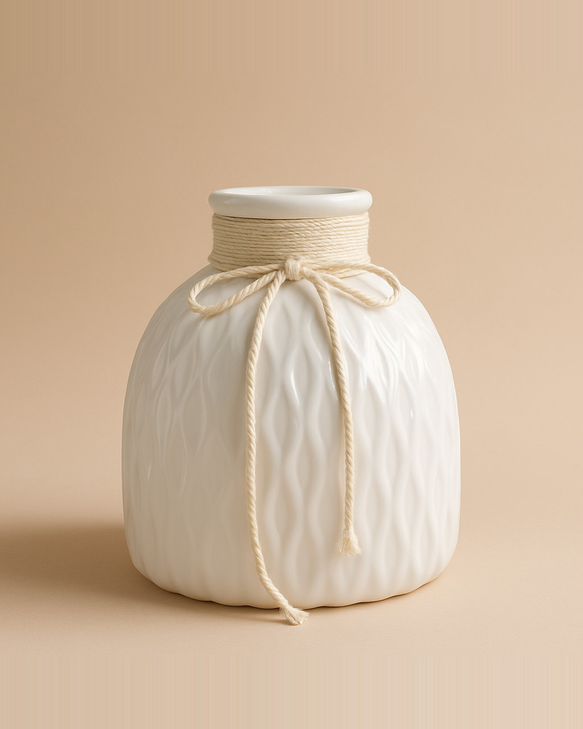 Nordische weiße Keramikvase