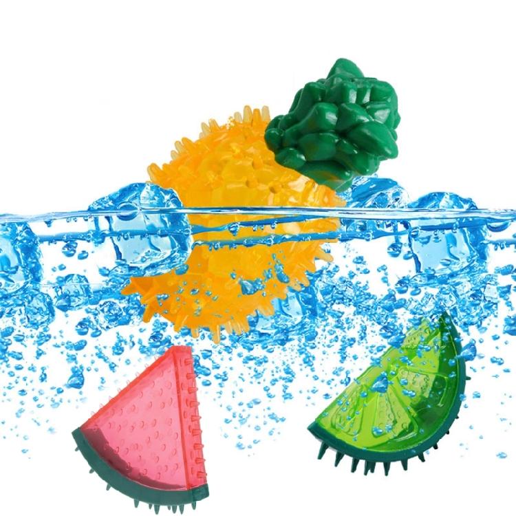 Dog Chew Toy Fruit Shaped Pet Molar Chew Teething Toys Safe Silicone