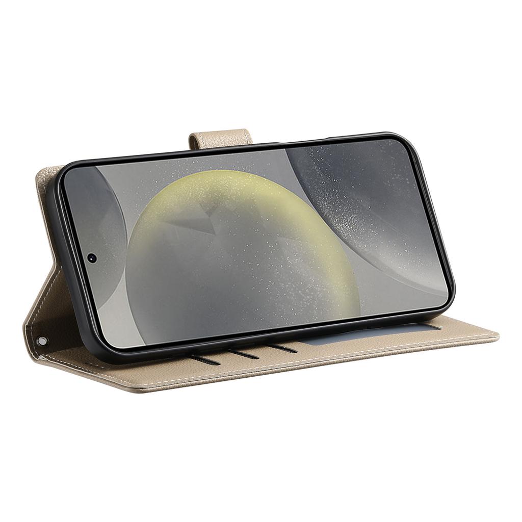 DF-012 For Samsung Galaxy S24 Ultra Case Litchi Texture Leather Wallet Stand Phone Cover