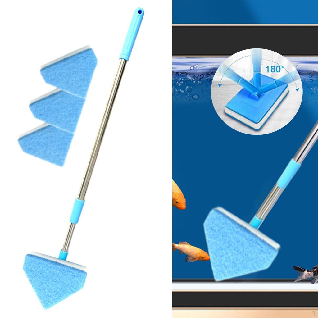 Szczotka do czyszczenia zbiornika 55-95cm Teleskopowy uchwyt Narzędzie akwariowe dla