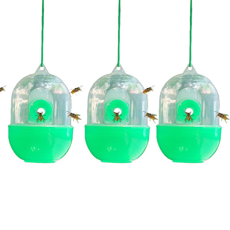 20pcs Reusable Fly Wasp Insect Traps with Rope Outdoor Hanging Fly Killer Asian Hornet Catcher Orchard Insect Trap Pest Control