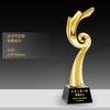 Customized High-end Gold-plating Resin Trophy, Creative Five-Pointed Star Thumb Excellent Staff Award, Gold, Silver, Copper, 1Pc