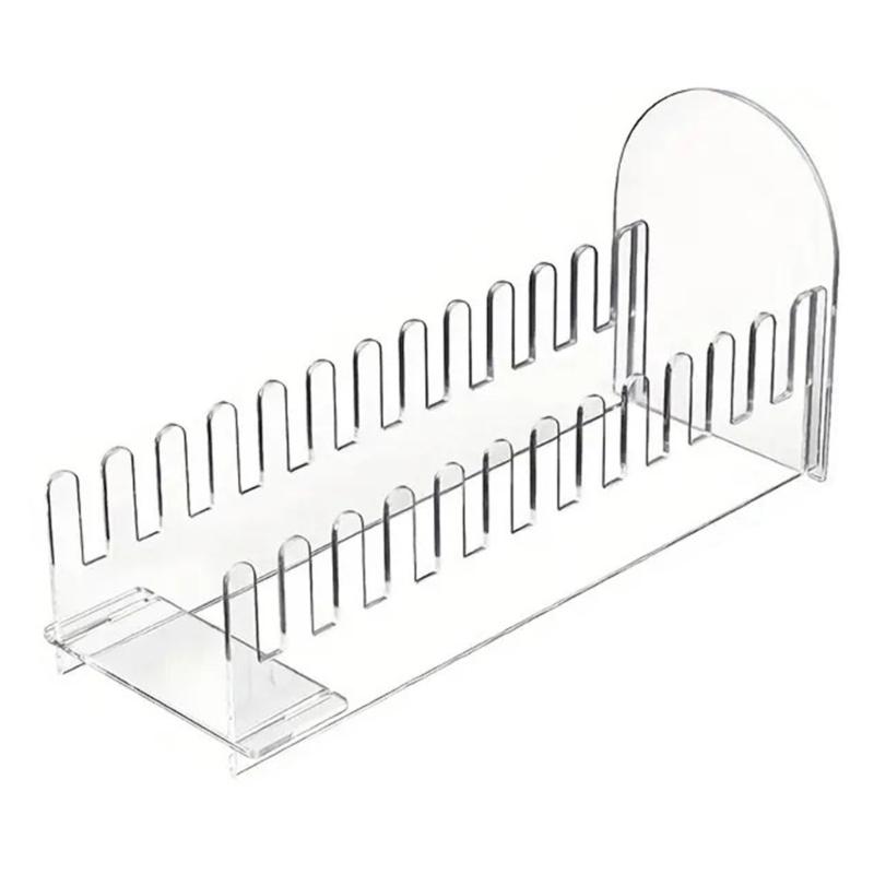 

Clear Multitiered Acrylic Card Holder Rack With 12 Adjustable Shelves Easy Assembly Durable Decorative Storage 1