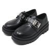 Oxford 5cm Double Pin Patent Comfortable To Walk Large Sizes Dark 3076 [Liberty Doll] Shoes, Casual, Women's, Platform, Lightweight, Heel, Strap,