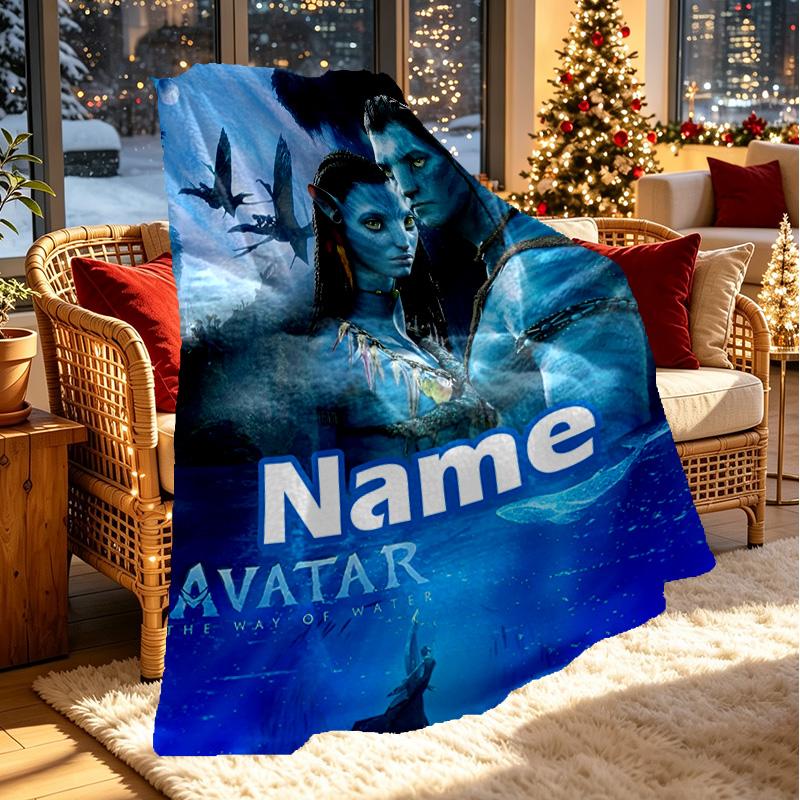 Custom Name Personalized Avatar Print Blanket, Home Decor, Bedroom, Sofa, Camping, Couch, Gifts for Birthday ChristmasEnthusiasts