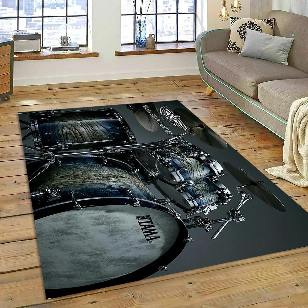 Bicí souprava Hudební nástroje Bicí souprava Koberec Kobereček pro Domov Obývací pokoj Ložnice Pohovka Rohožka Dekor, Dětský koberec Protiskluzová podložka na podlahu