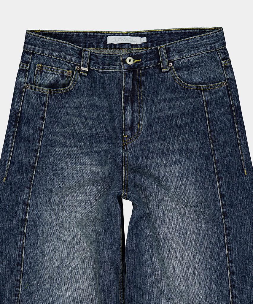 SLOWACID Refined Essential Wide Denim Pants [Blue]