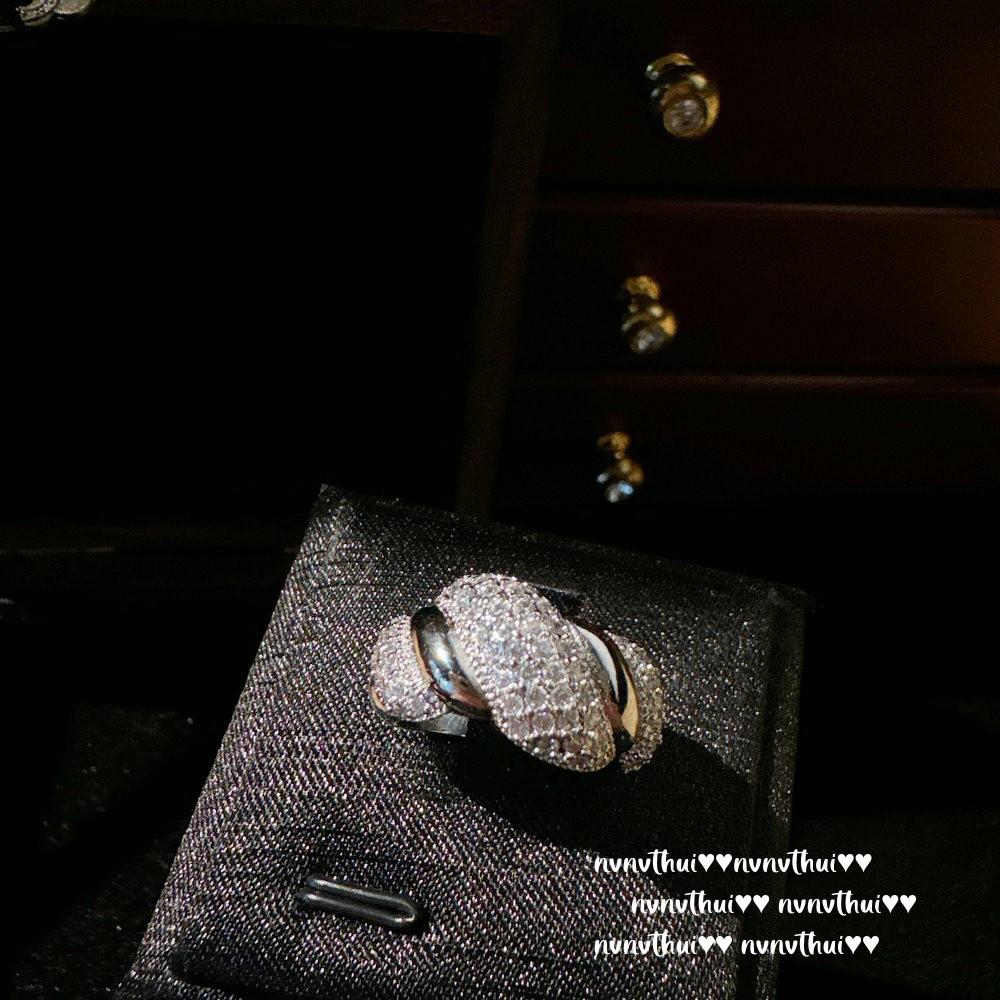 Beauty On The Heart, Crown Jewel Ring, Princess On The Run, 18K Gold Plated, Threaded Wrapped Zircon Ring