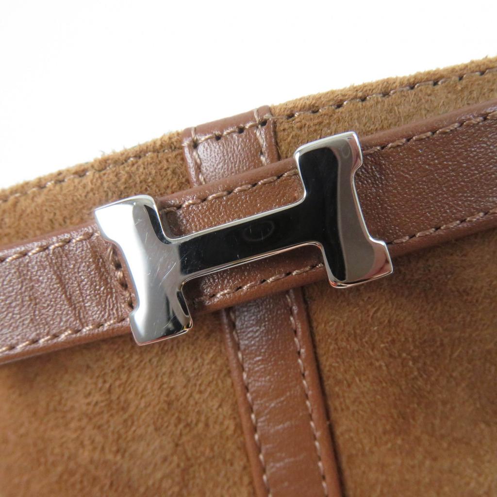Stivali corti HERMES impeccabili Bracciale Oh Mage H Pelle scamosciata marrone Donna 36 Usati