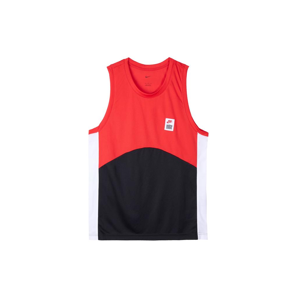 Nike Dri-FIT Color Block Breathable Cool Comfortable Basketball Vest Men Tops Red Black DQ5829-657
