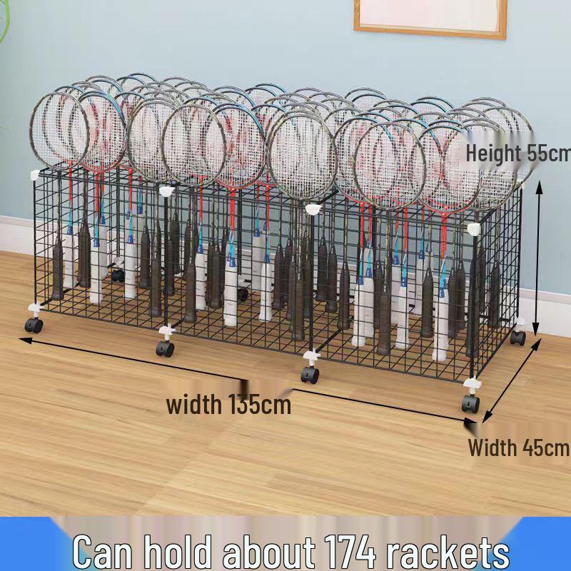 Wall-Mounted Racket Display: Badminton and Tennis Storage Hook