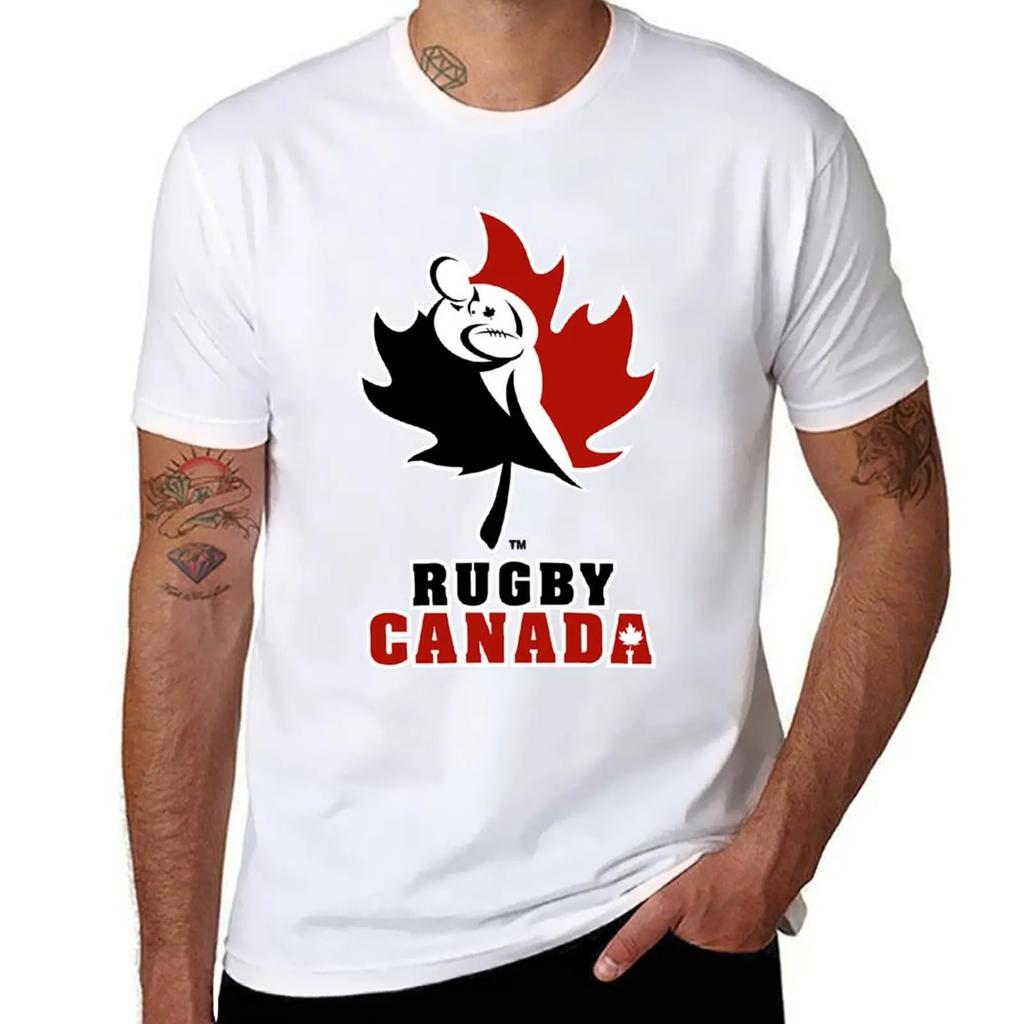 Canada Rugby T-Shirt Summer Top Boys Whites Gifts for Boyfriend Mens Shirts Graphic Tee