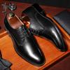 2019 Men'S Shoes Business Elegant Gentleman Shoes Lace-Up Simple Leather Shoes British Style First Layer Cowhide Dress Wedding Shoes