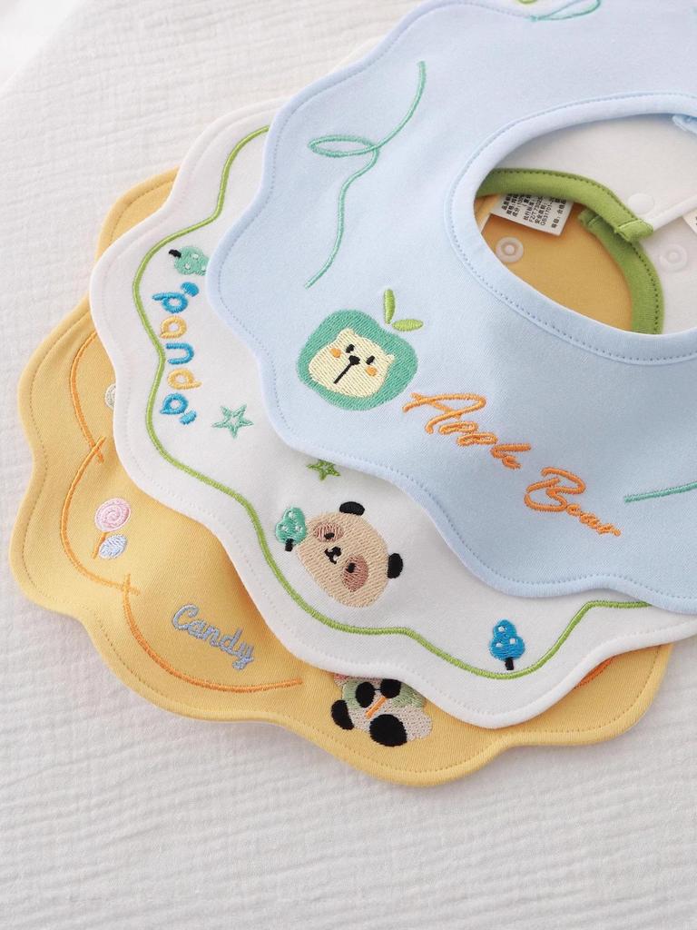 Cotton Waterproof Newborn Bib: Breathable, Easy-Clean for 0-3 Years Spit-Up & Feeding