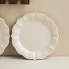 Minimalist French Plate Delicate Petal Plate Household Ceramic Large Plate Tableware Vegetable Plate Restaurant Dessert Plate