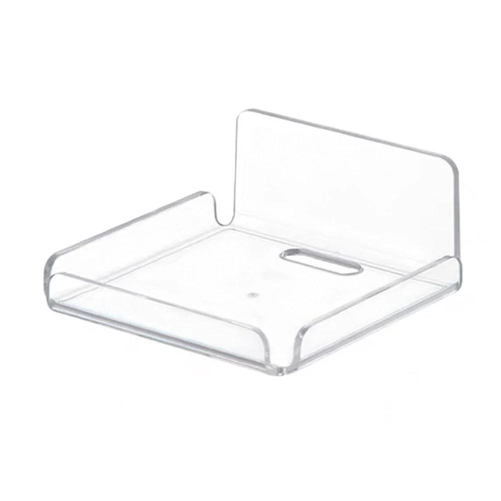 1/2Pcs Clear Acrylic Webcam &Router Hanging Holder Living Room Small Items Display Rack Shower Caddy No Drilling Shelf Organizer