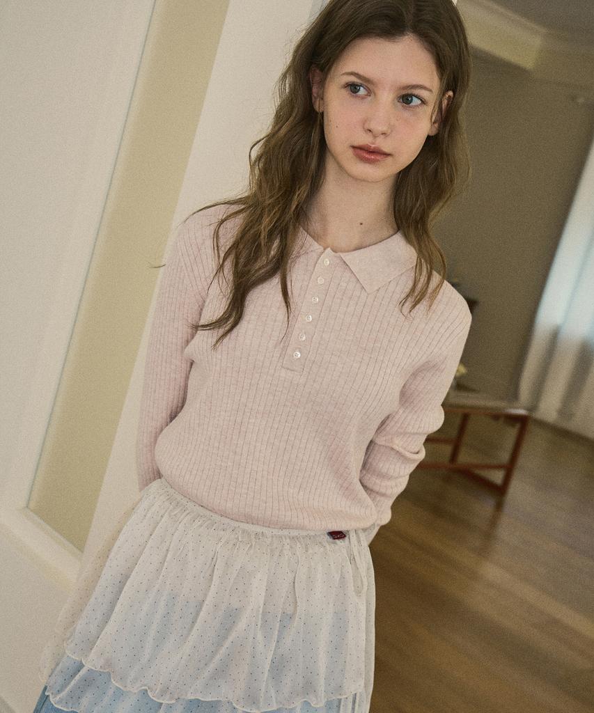 Aueonoseuteljia Deer Ribbed Collar Knit_Light Pink(Oc25-Kn01)