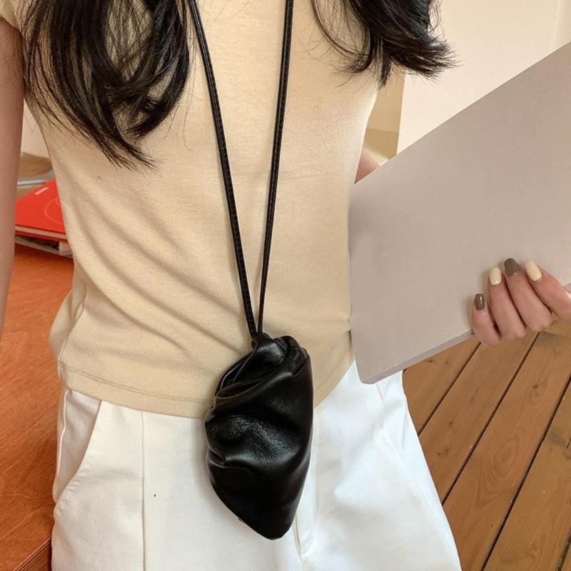 Dumpling Bags for Women Clutch Purses,Slings Bag Soft Pu Leather Cloud Handbag Ruched Shoulder Bag