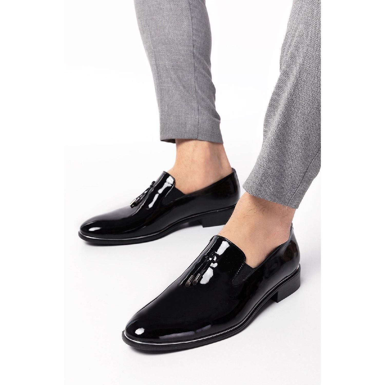 

Suitable For Groom And Evening Dress, Suit, Men s, Patent Leather Suede And Matte Classic Shoes 39