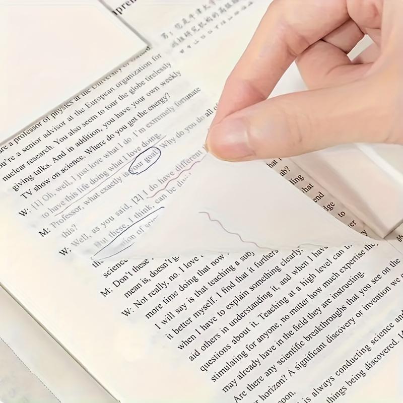 200 Sheets of Transparent Sticky Notes Can Be Used for Notes Multiple Times Made of Waterproof Plastic