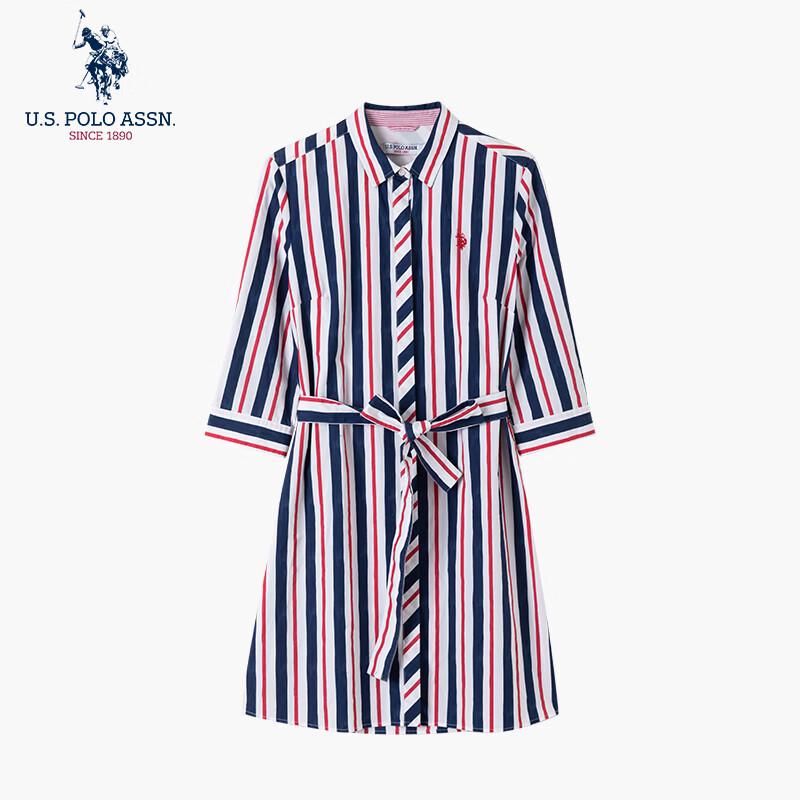 U.S. POLO ASSN. Women s Pure Cotton Mid-Length Shirt Dress S