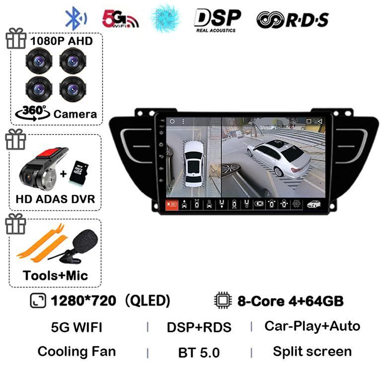 Android 14 Carplay Auto For Geely Atlas NL-3 2016 2017 2018 2019 2020 Car Radio Multimedia Video Player Navigation GPS Stereo