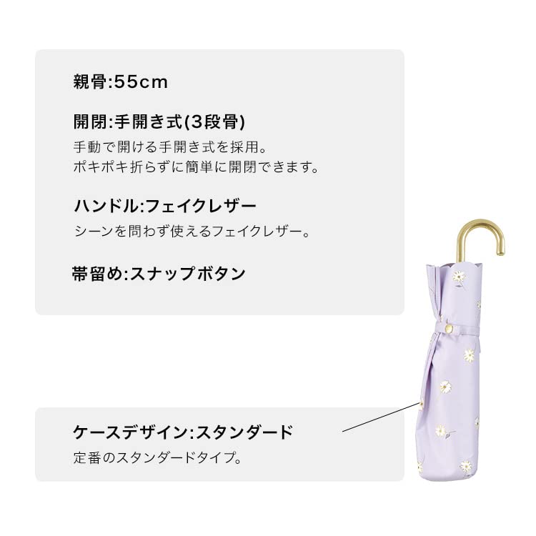 Sonnenschirm Verdunkelung Goldlinie Komplett UV Für Sonnig und Regnerisch Faltbar [2022] Wpc. Schirm, Margaret, Mini, Beige, 55cm, Verdunkelung, 100% Schutz, Tage,