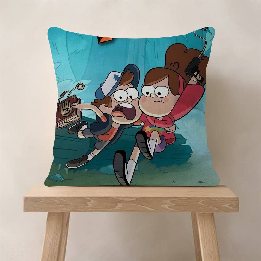 Federa per Cuscino Classica Film Gravity Falls Toon Regalo Copricuscino Camera da Letto Casa Divano Sedia Seduta Decorazione Federa